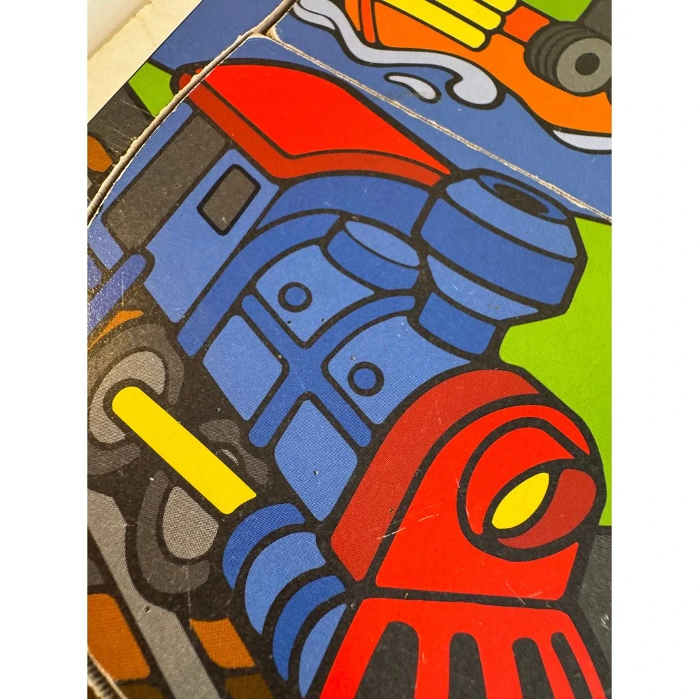 VTG 1996 Playskool Wooden Transportation‎ Puzzle 4 Piece Train Plane Fire Truck